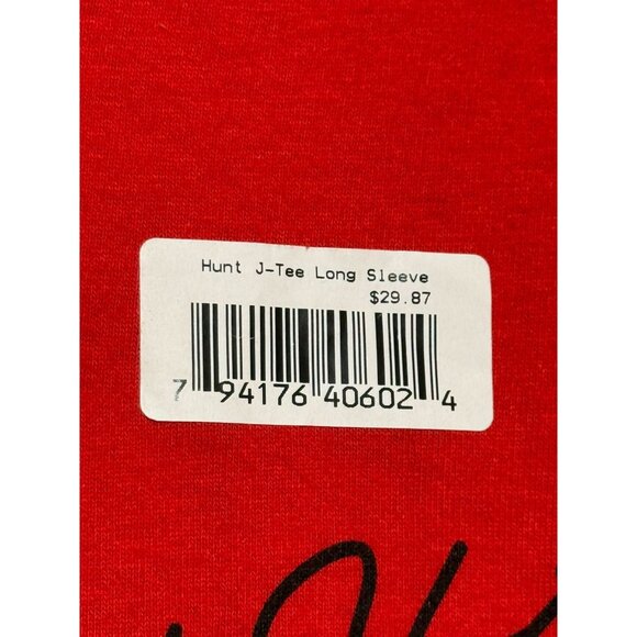 NEW Kareem Hunt Fans Only Red M Long Sleeve J-Tee Shirt With Signature Print - Picture 4 of 9
